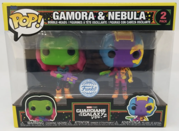 Funko Pop 2024 Gamora and Nebula Blacklight