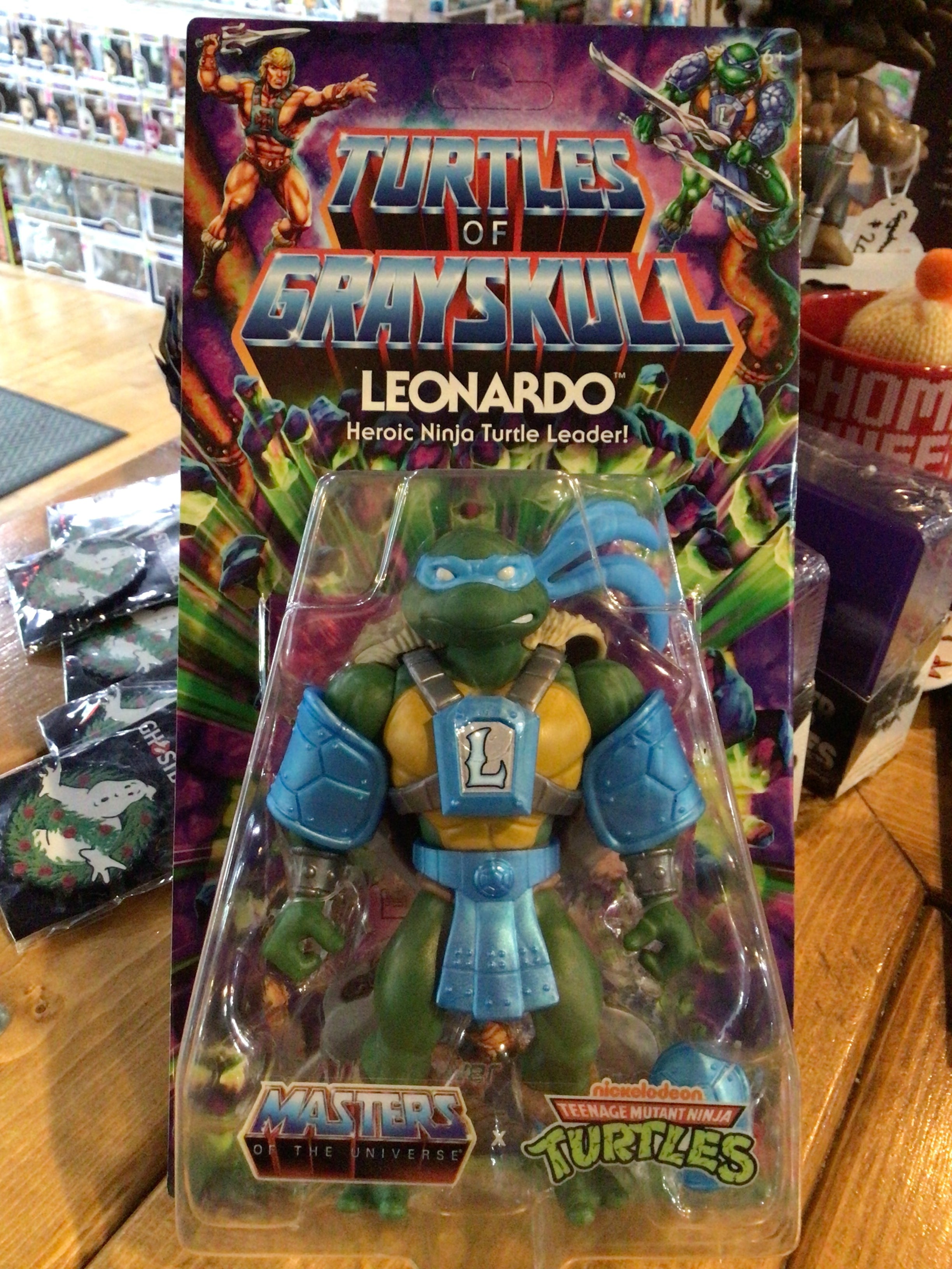 Turtles of Grayskull - MOTU X TMNT- Leonardo - Mattel retro Action Fig