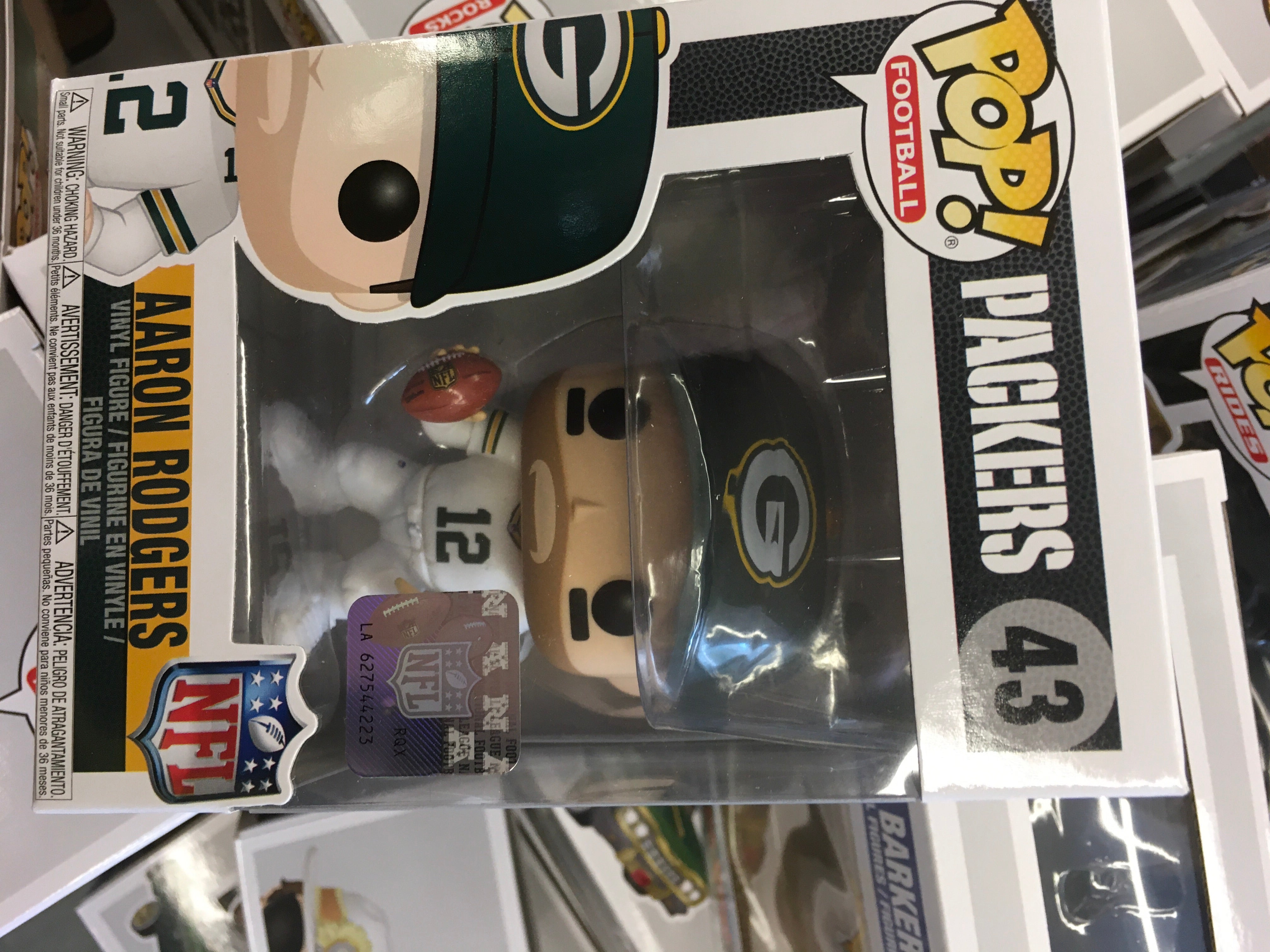 Funko Pop Sports NFL Aaron Rodgers Action Figure 12 White Color Rush New