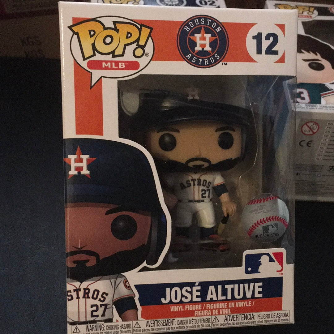 Signed Funko Pop Baseball MLB Houston Astros-jose Altuve 