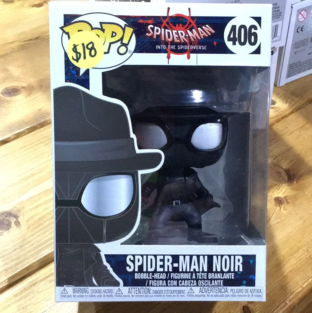 Spiderman Spider-verse Pop! Funko Spider-Man Black Vinyl Marvel Figure #406