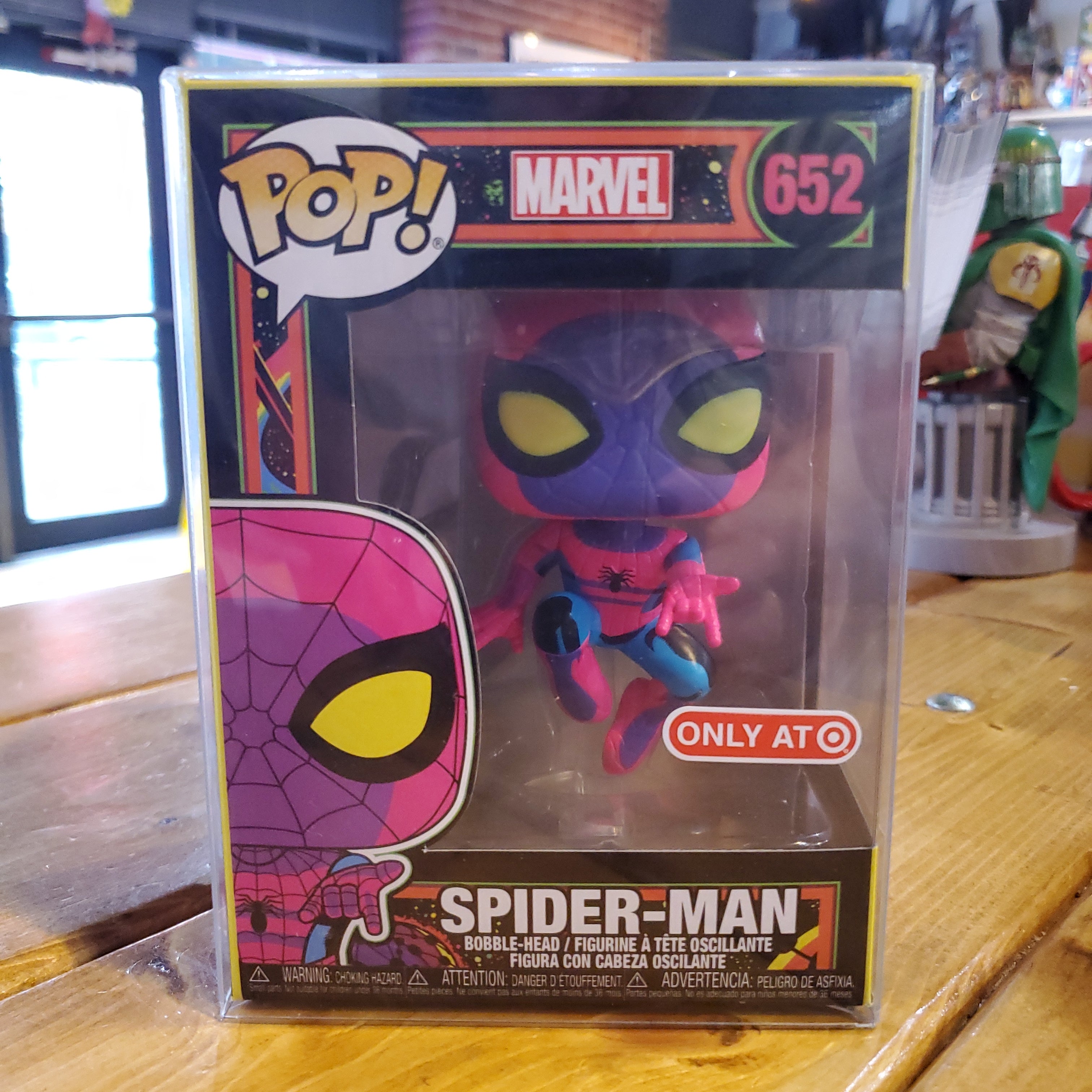 Funko Pop! Disney Marvel - Spider Man (Black Light) (Marvel 652) outlet NIB