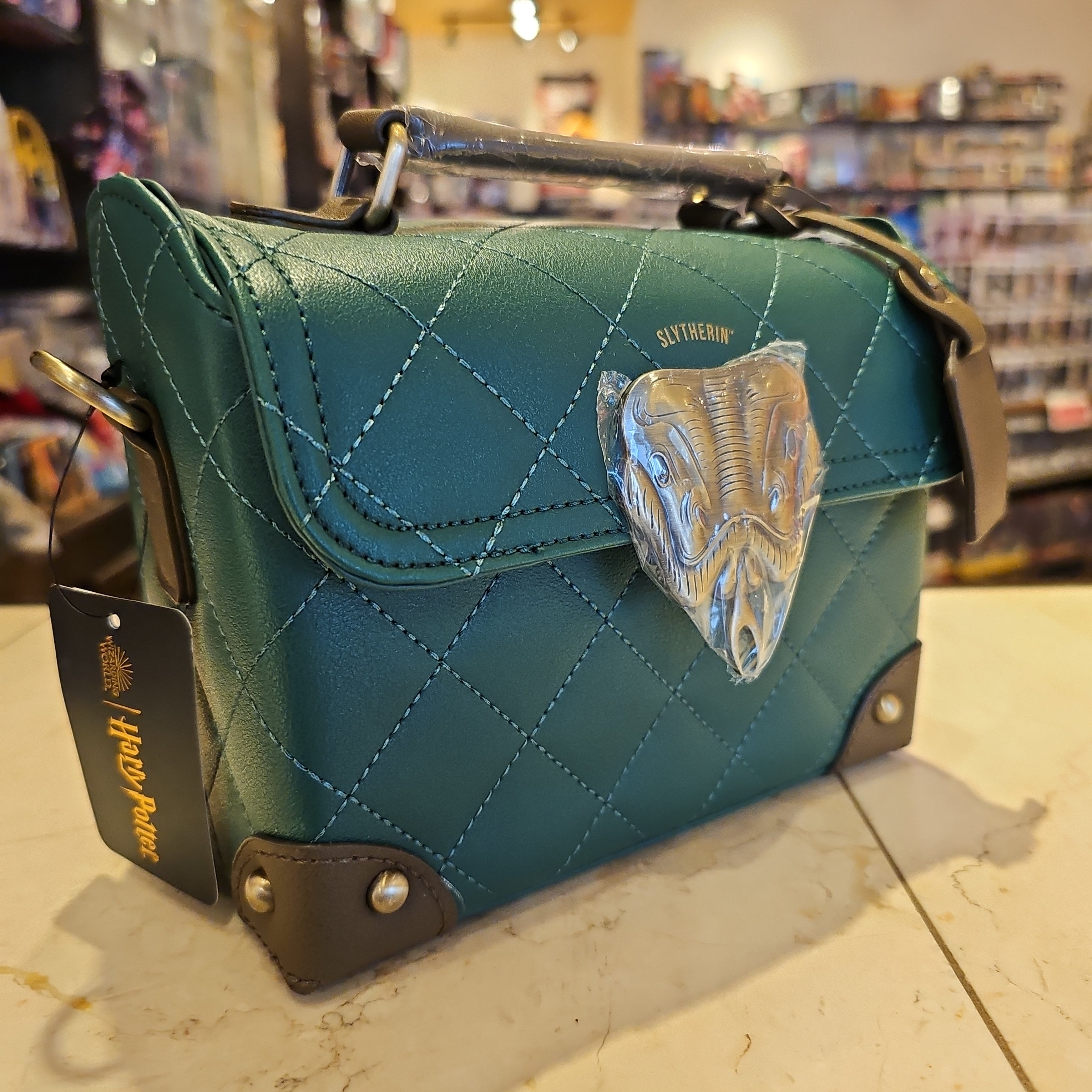 Harry Potter Slytherin Mini Trunk Bioworld Purse on sale