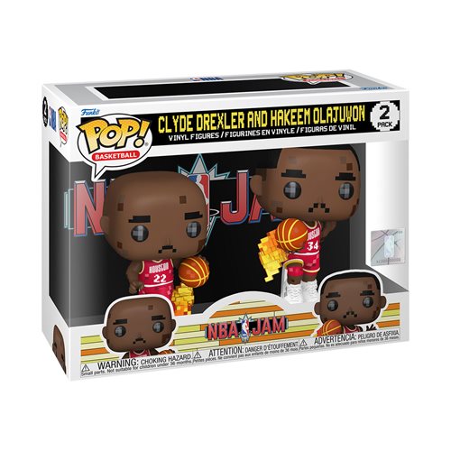 NBA Jam - Clyde Drexler Hakeem Olajuwon - Funko Pop Vinyl 2-Pack (Sports)