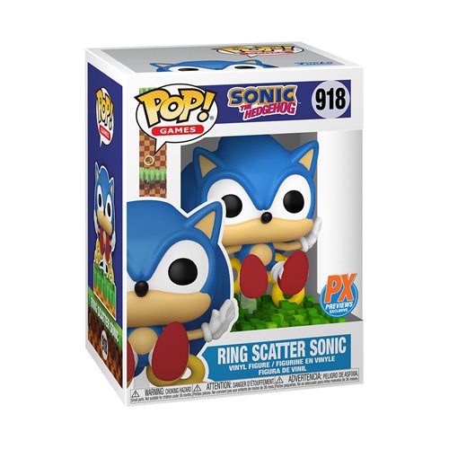 Sonic the Hedgehog - Ring Scatter Sonic #918 - Exclusive Funko Pop! Vinyl Figure