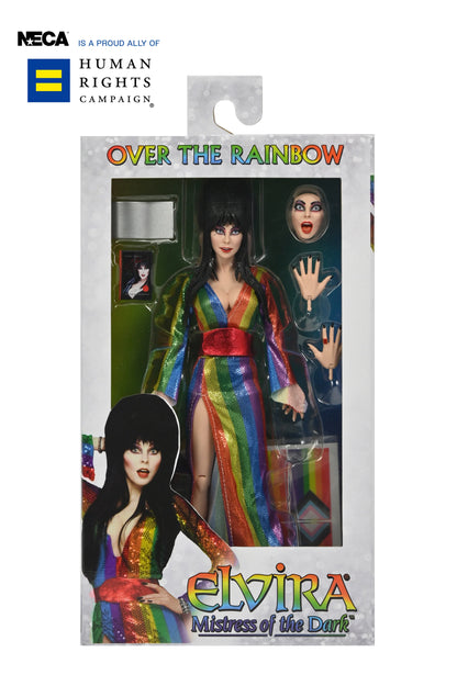 NECA Elvira Clothed Over the Rainbow 8-inch Action Figure Pride