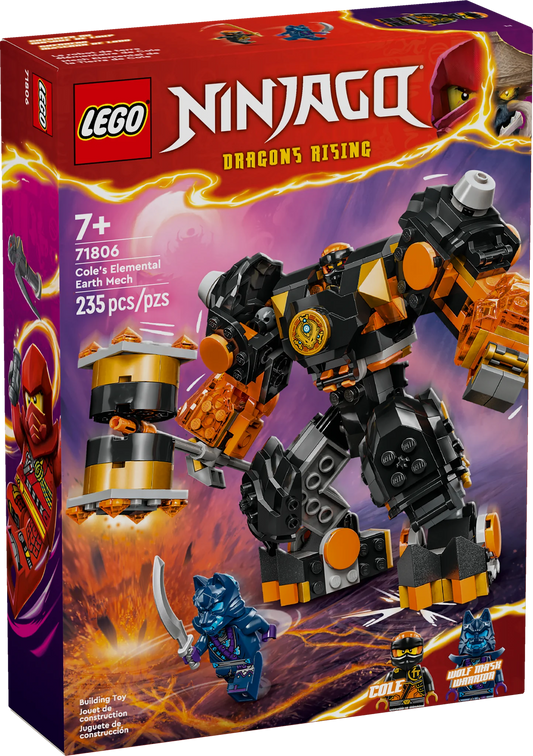 Lego NINJAGO® Cole’s Elemental Earth Mech Toy 71806