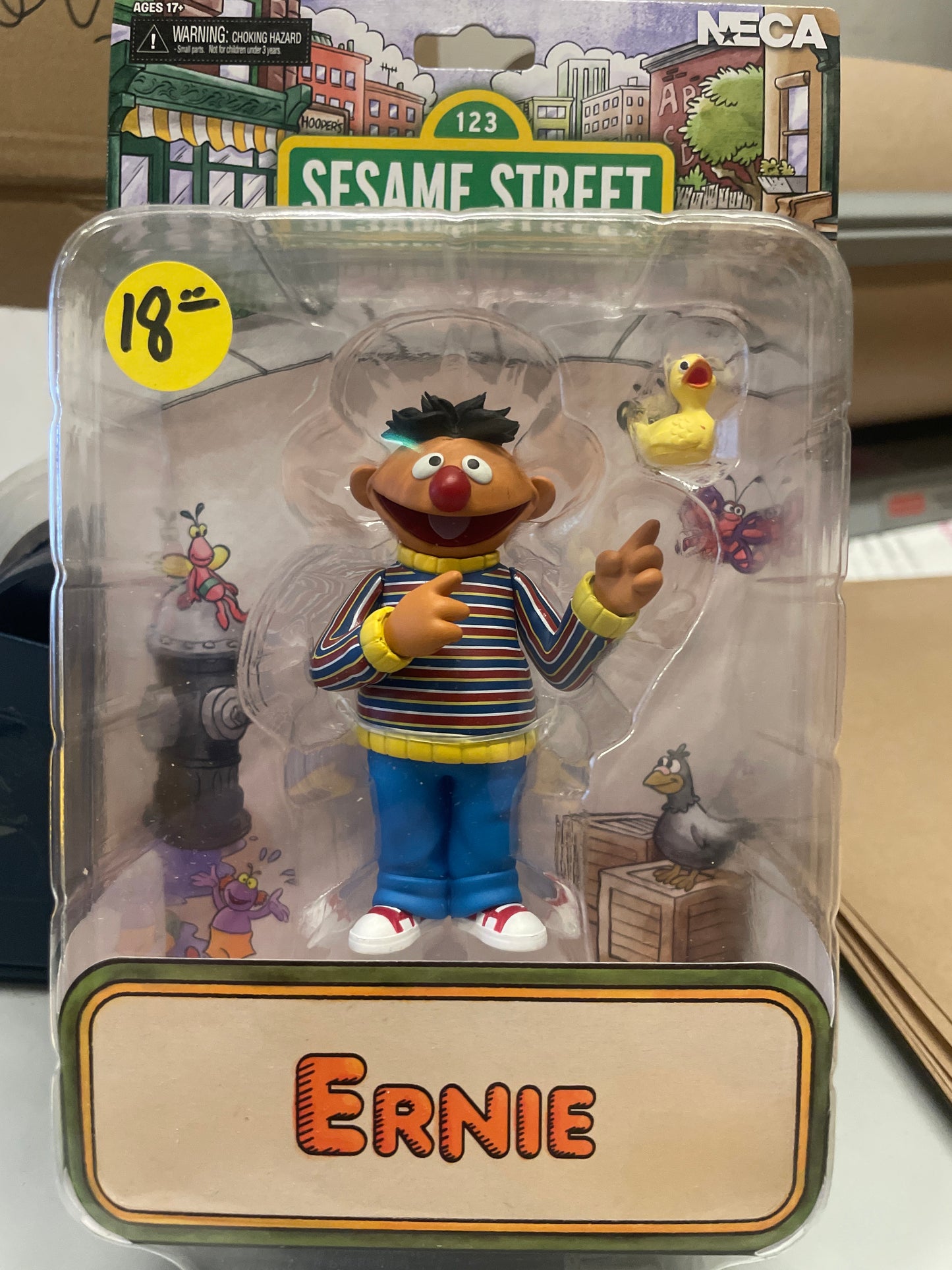 Neca Sesame Street Toony TV Ernie Action Figure  new