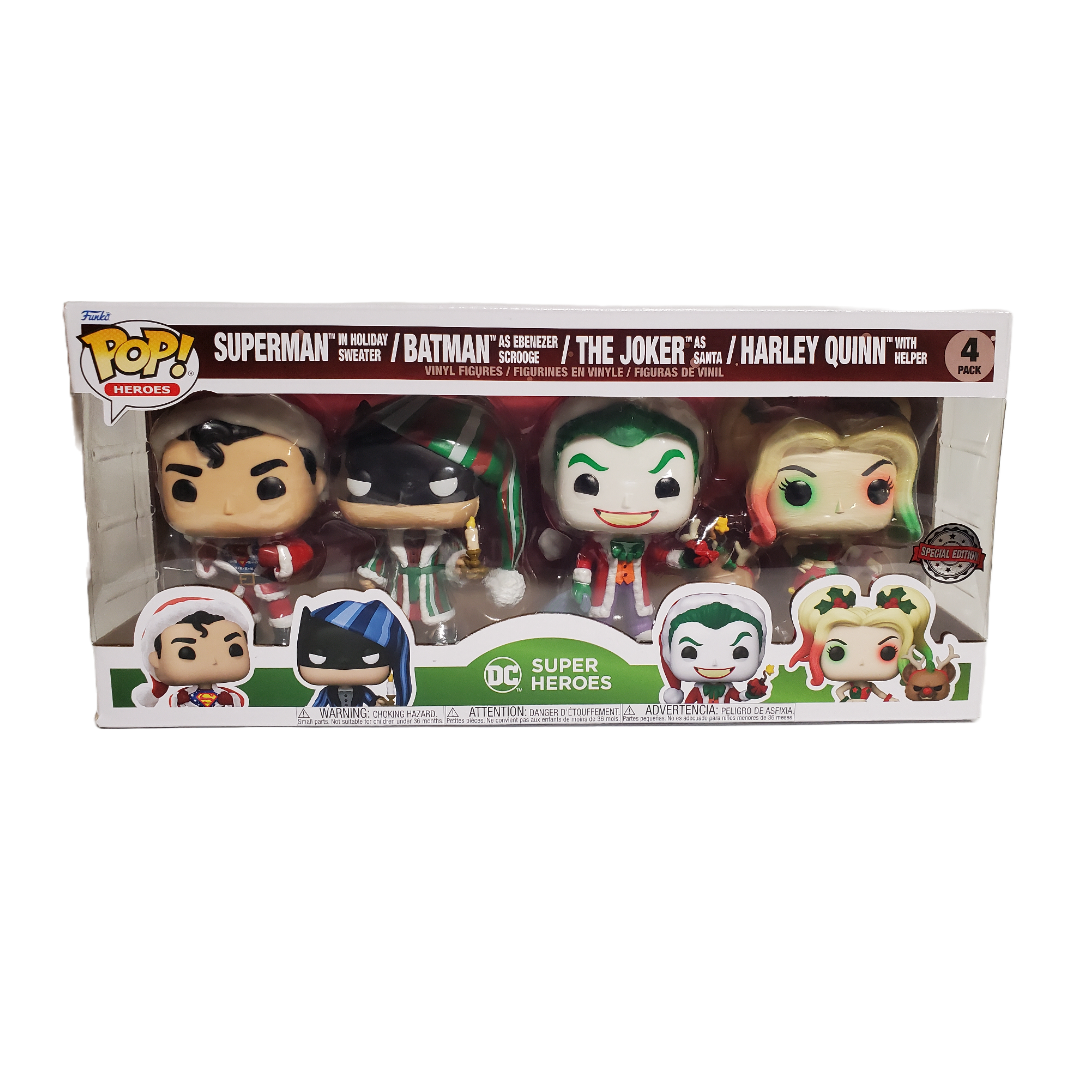 DC Super Heroes Holiday Funko Pop! Vinyl 4-pack