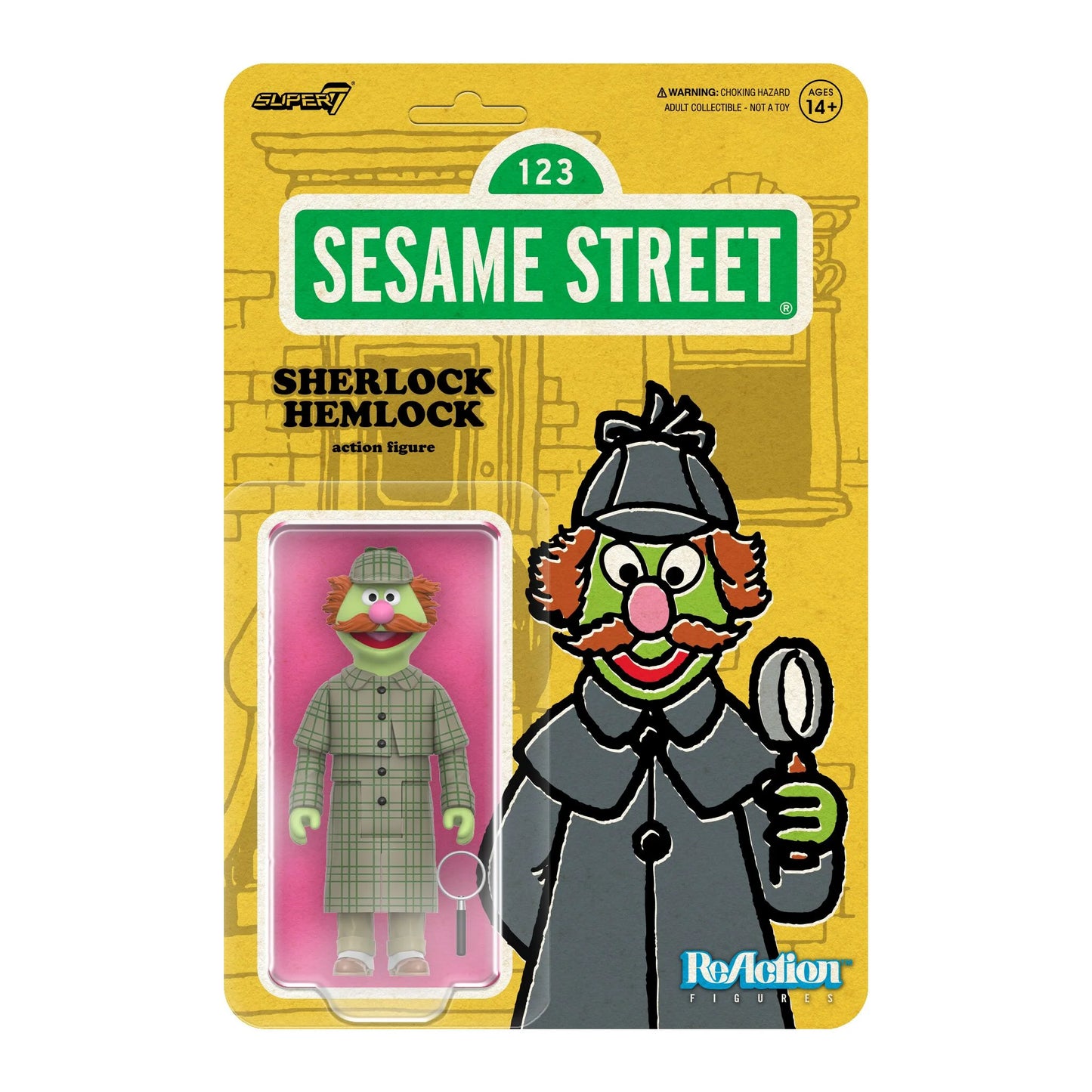 Super7 - Sesame Street ReAction Figure - Sherlock Hemlock