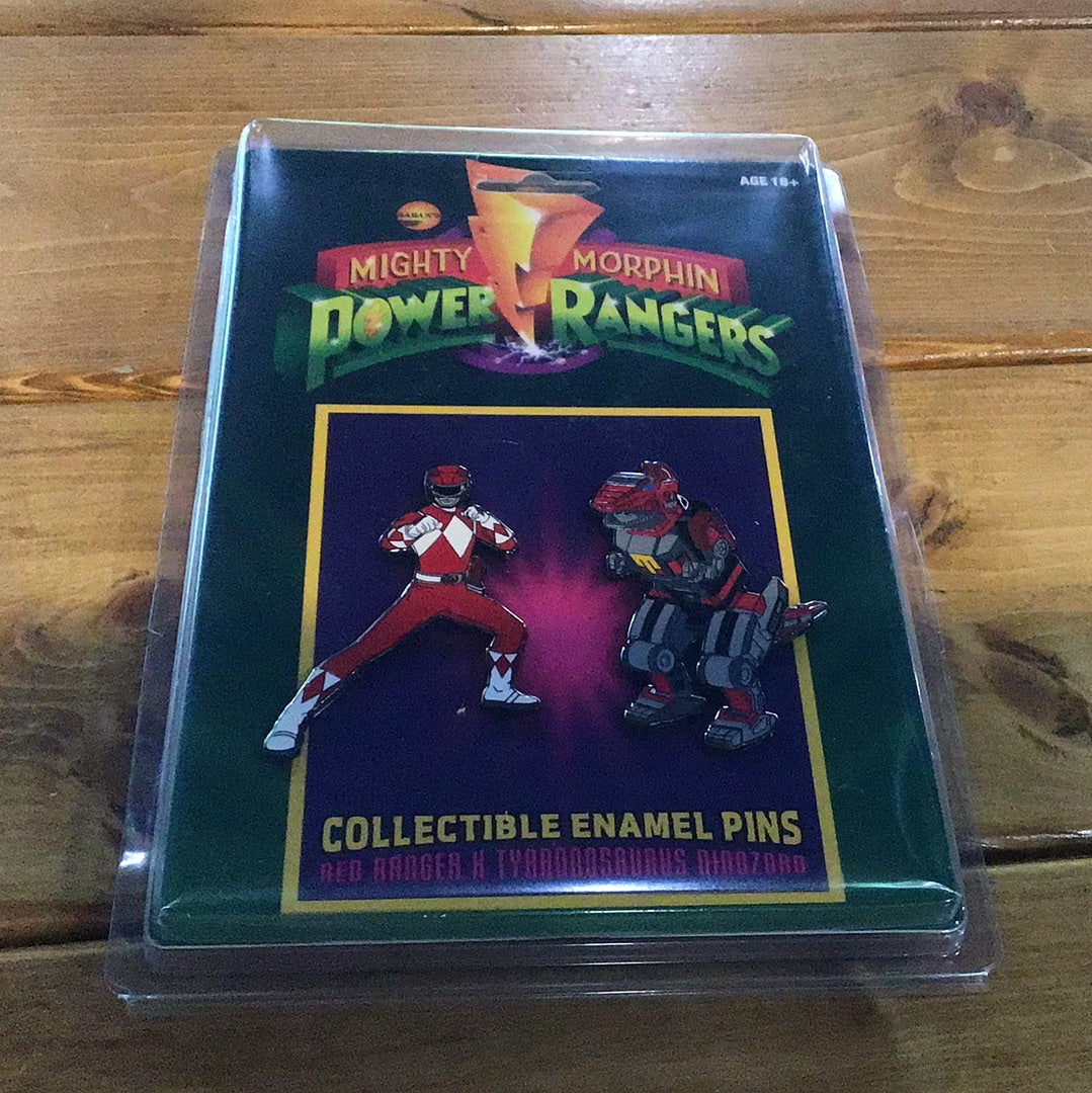 Power Rangers - Red Ranger Enamel Pin Set - 2 piece