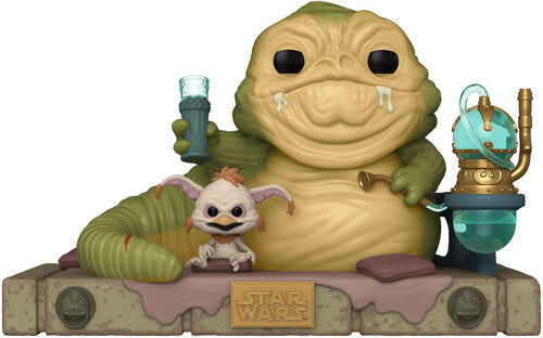 Star Wars Moment: RotJ 40th- Jabba w/Salacious Funko Pop! Vinyl Figure