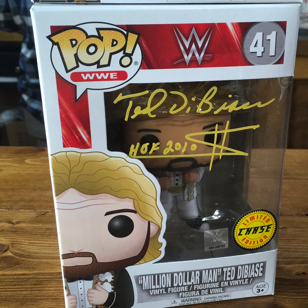 Ted Dibiase SIGNED chase pop Funko Pop! Vinyl Figure