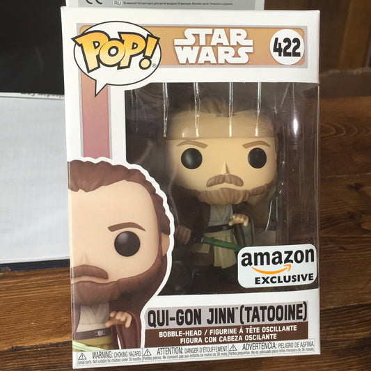 Star Wars - Qui-gon Jinn #422 - Tatooine Exclusive Funko Pop! Vinyl Bobble-Head