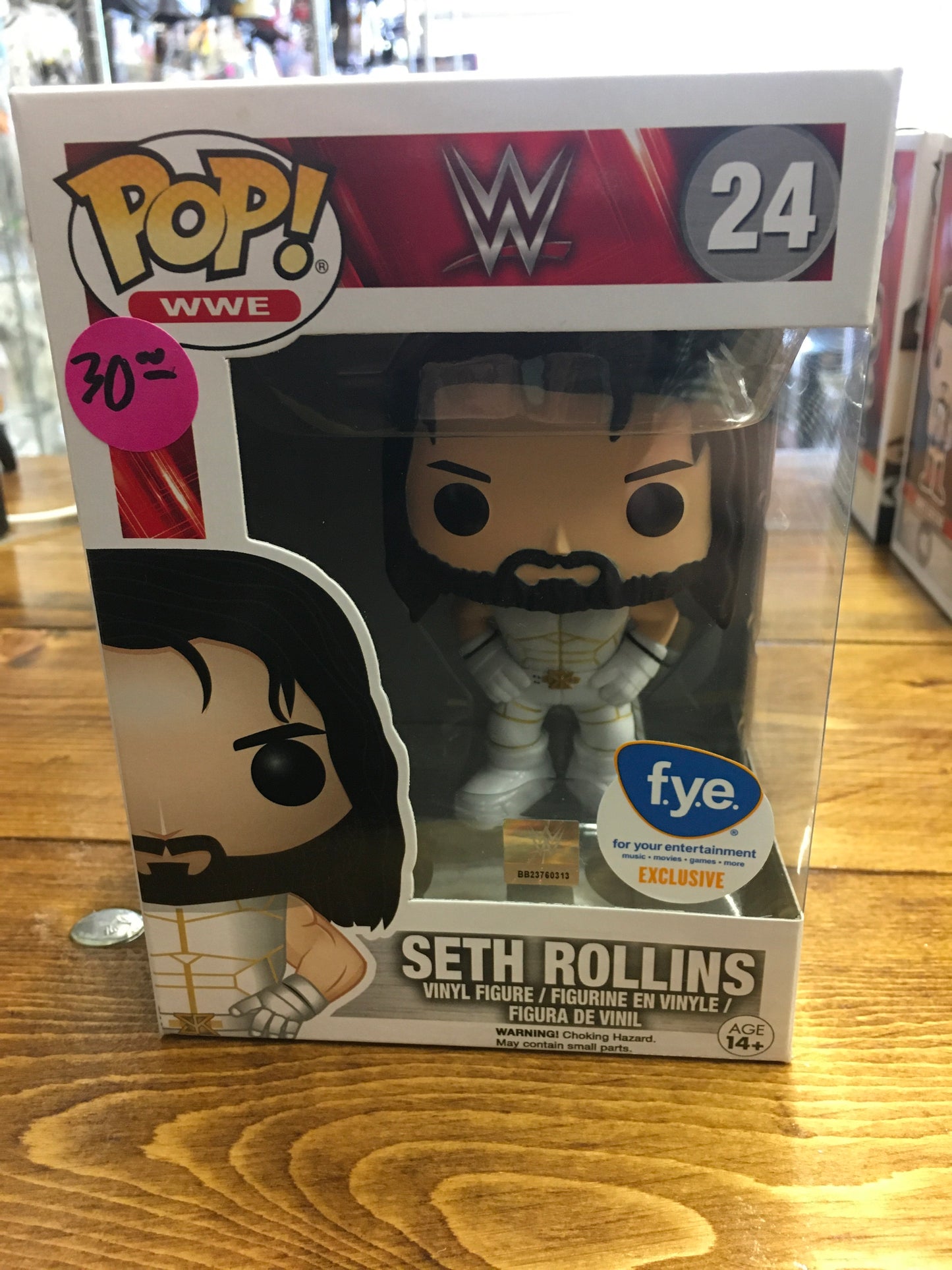 WWE Seth Rollins FYE exclusive Funko Pop! Vinyl sports