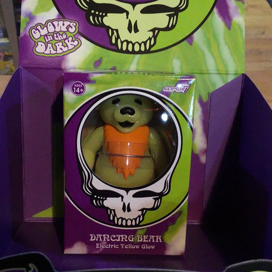 Grateful Dead super 7 Glow in the Dark Dancing Bear mini action figure